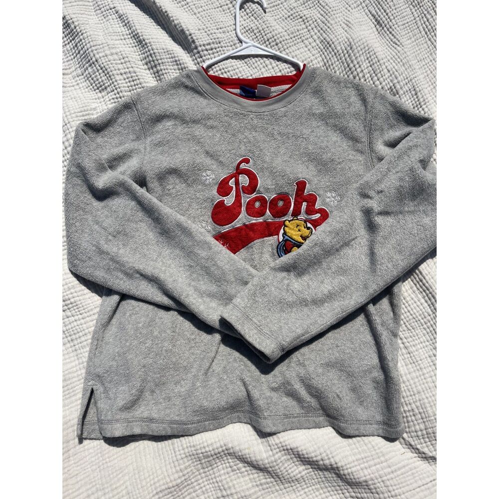 Vintage Disney Winnie the Pooh Gray Crewneck Sweater Size Large